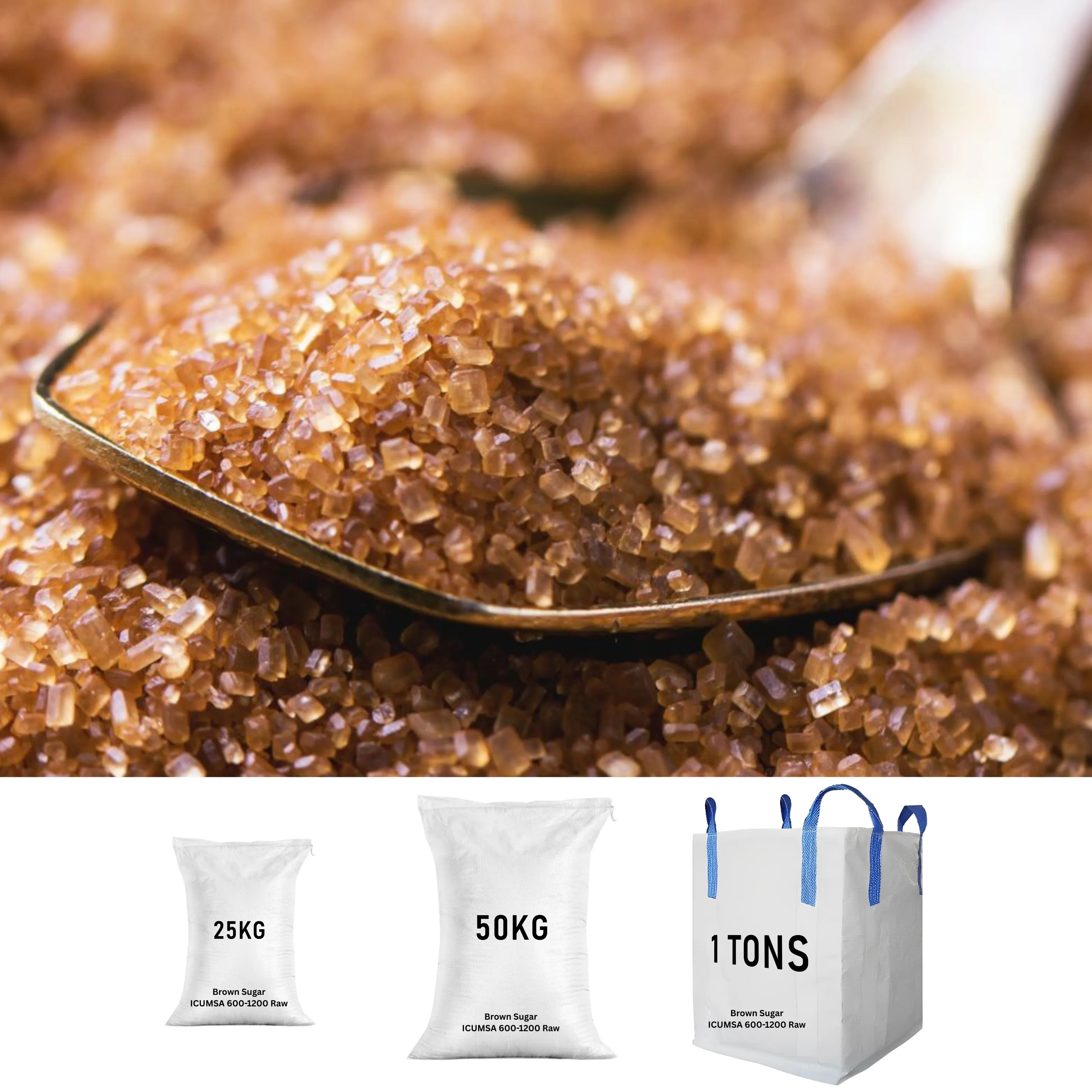 Brown Sugar ICUMSA 600–1200 Raw