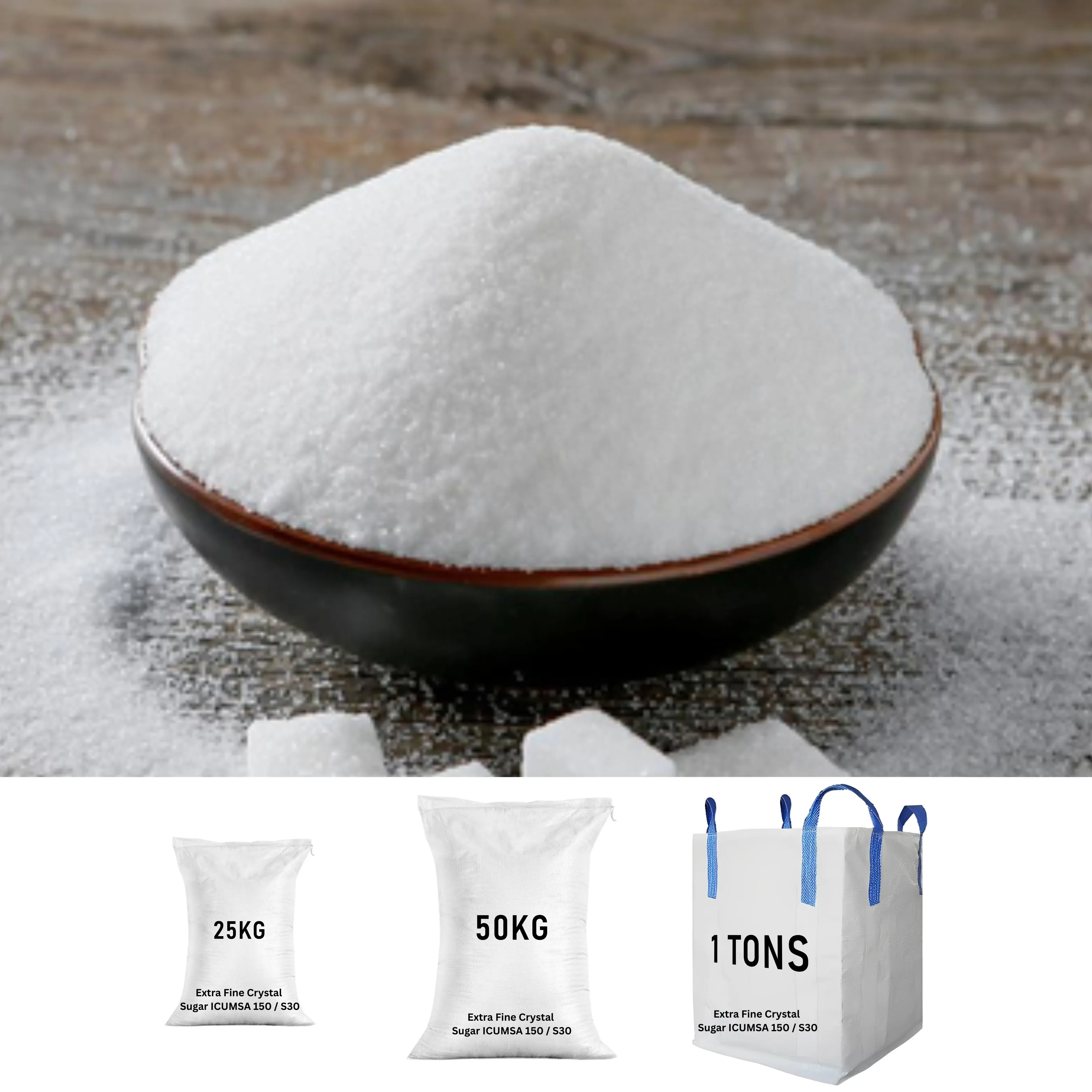 Extra Fine Crystal Sugar ICUMSA 150 / S30