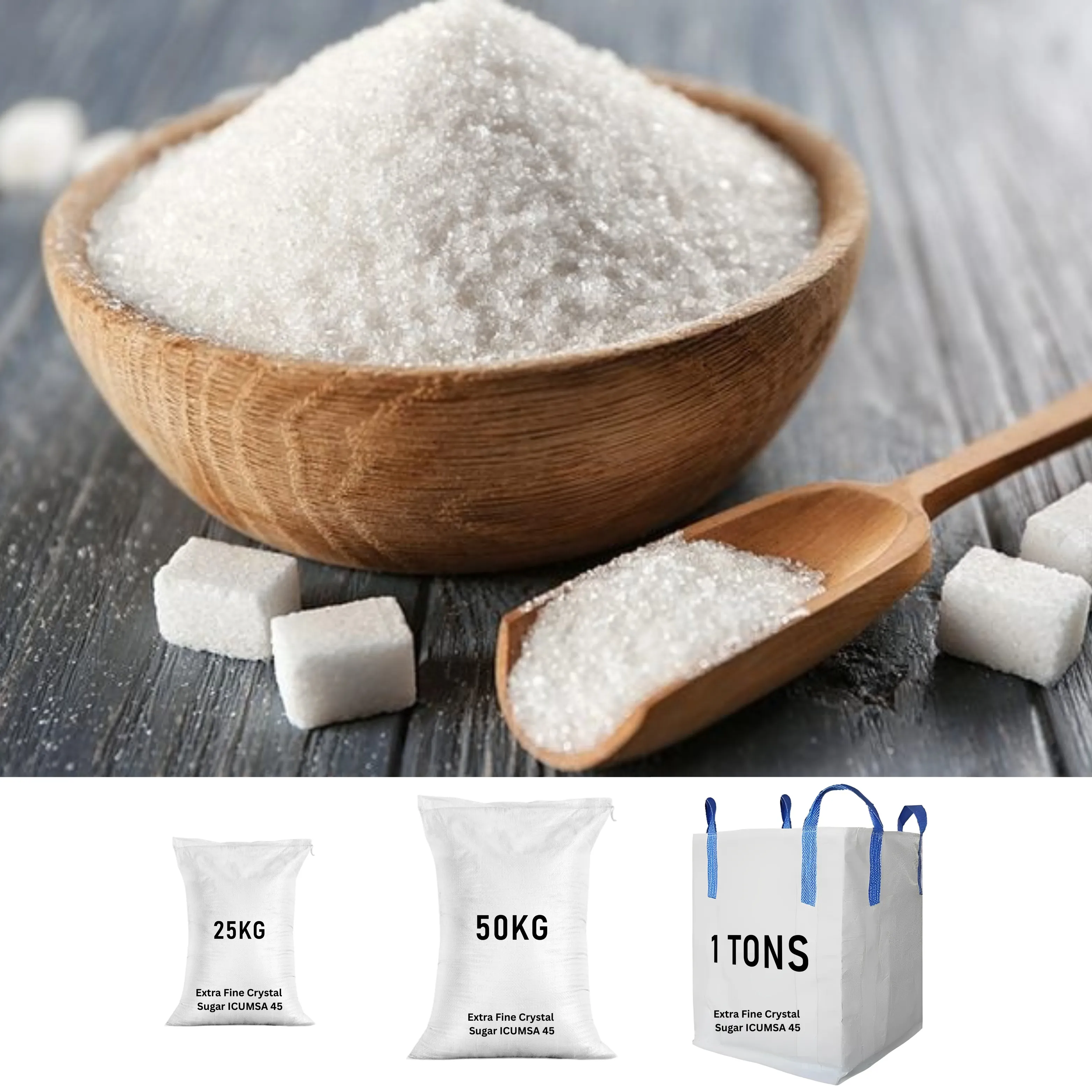 Extra Fine Crystal Sugar ICUMSA 45