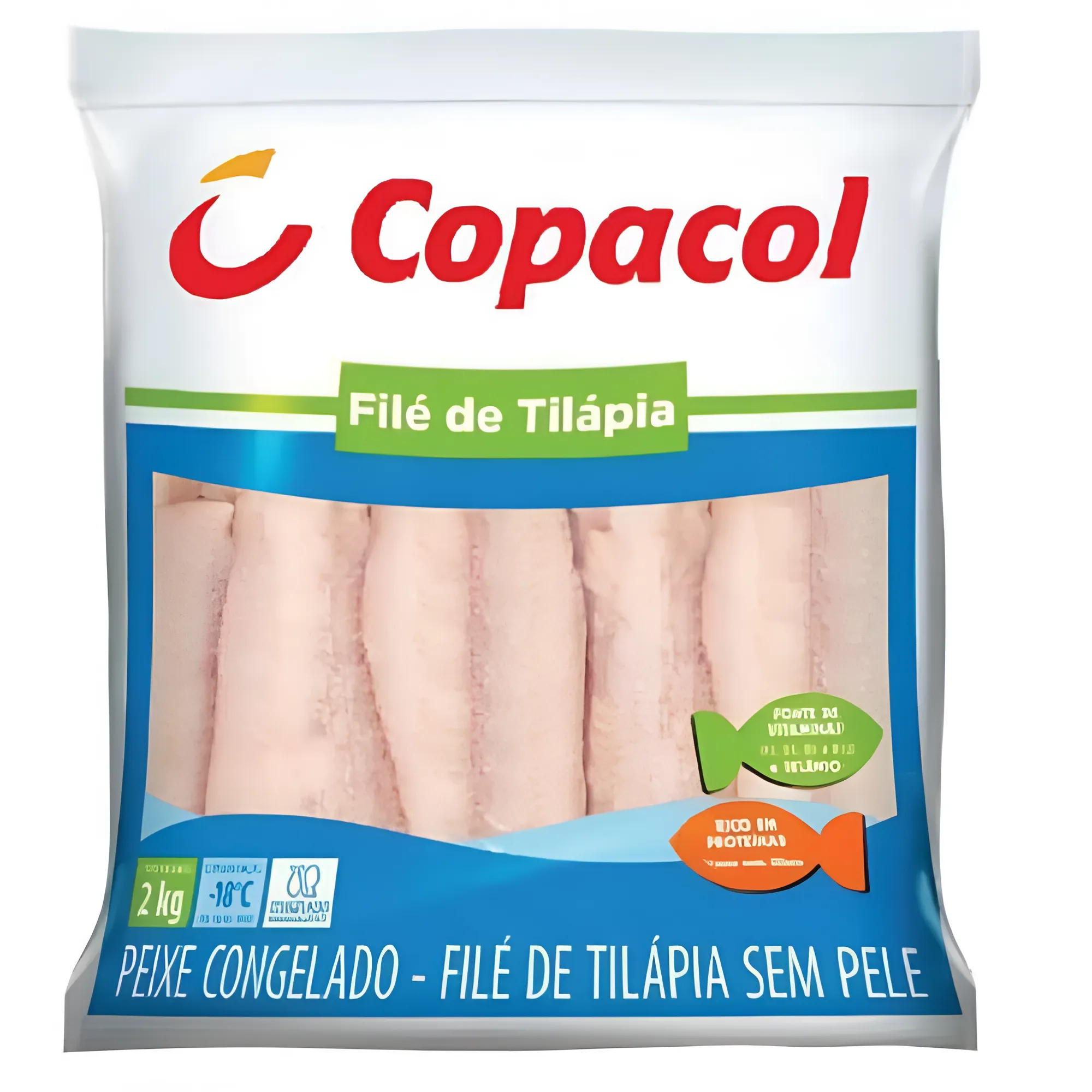 Filet de tilapia sans peau congelé Copacol