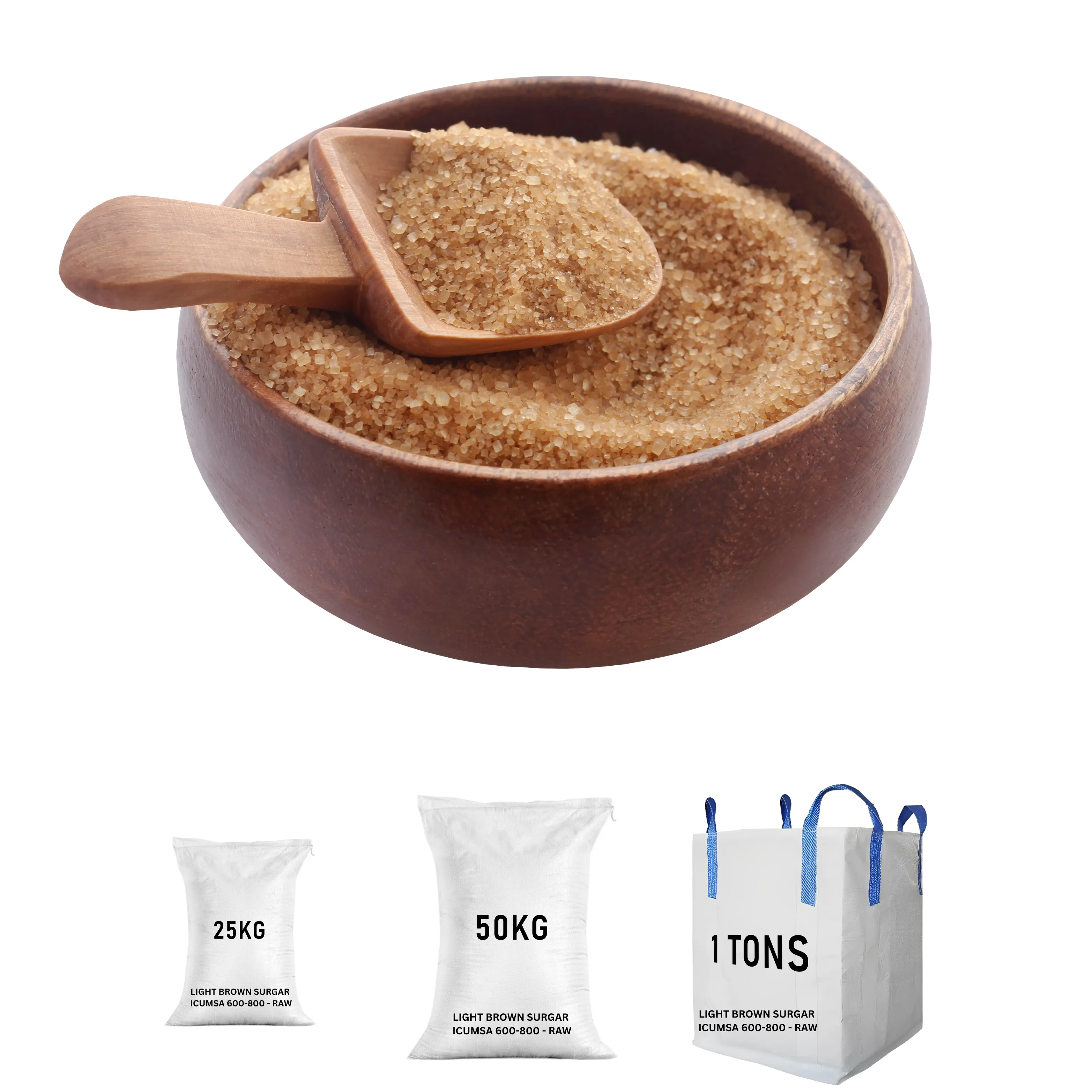 Light Brown Sugar ICUMSA 600–800 – Raw