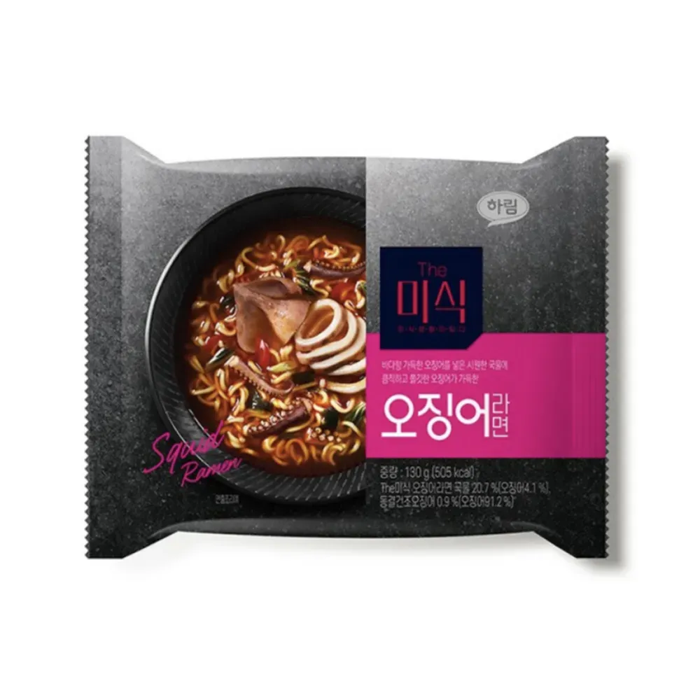 The Misik Squid Ramen 130g * 4 Pack and 12 Other Ramen/Bibim Noodles Collection