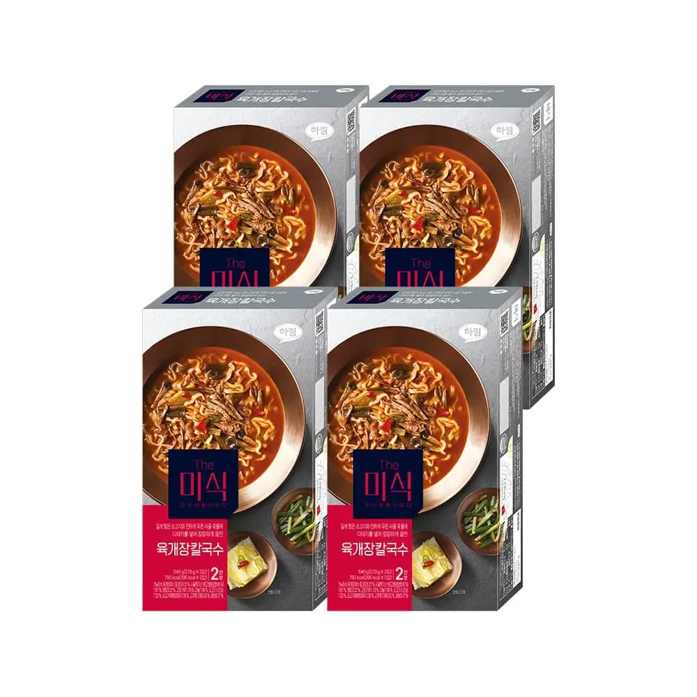 The Misik Yukgaejang Kalguksu 540g × 4 Packs (270g × 8 Servings)